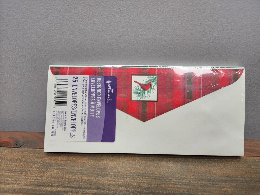 Hallmark Christmas Envelopes Cardinals Pack Of 25